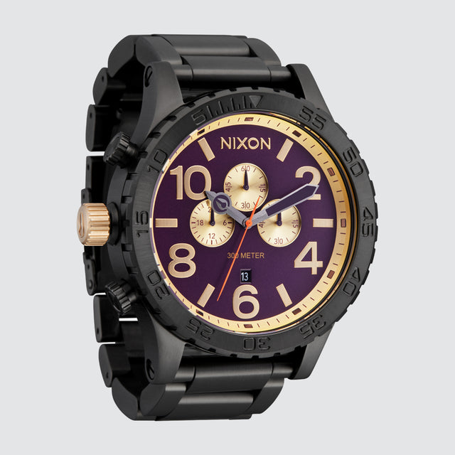 51-30 Chrono Watch Gunmetal / Blackberry / Gold