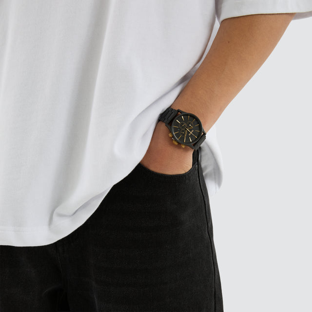 Sentry Chrono Watch Matte Black/Gold