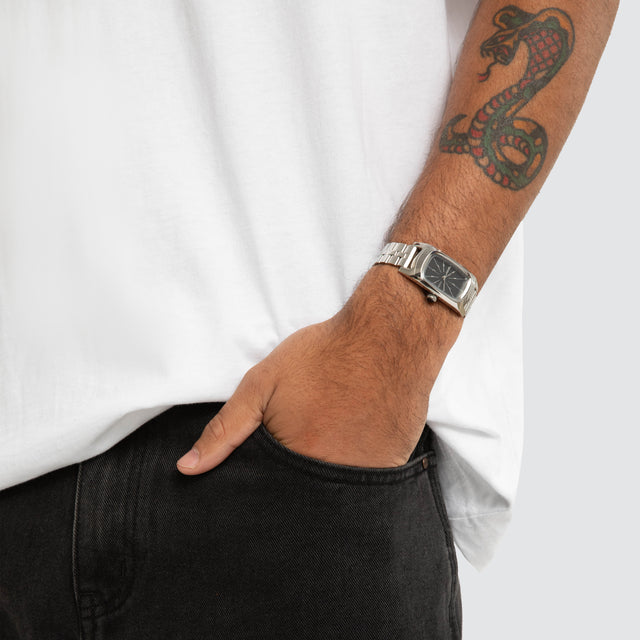Frankie Watch Mid Century/Silver/Black