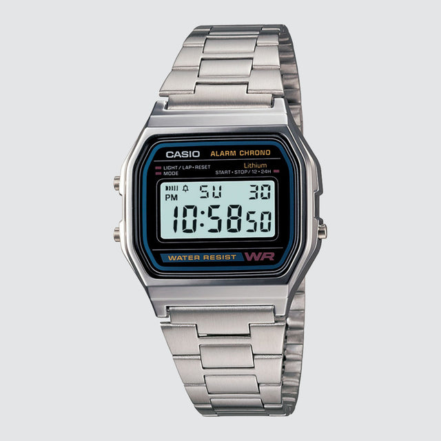 Stainless Steel Digital Watch Silver