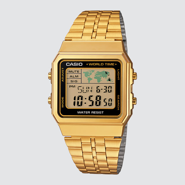 Gold Gents Digital Watch Gold