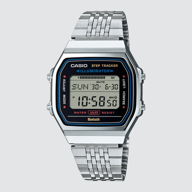 Silver Digital Vintage Watch Silver