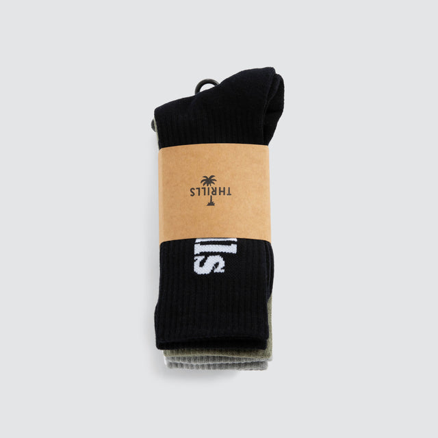 Minimal Thrills 5 Pack Sock Multi Colour
