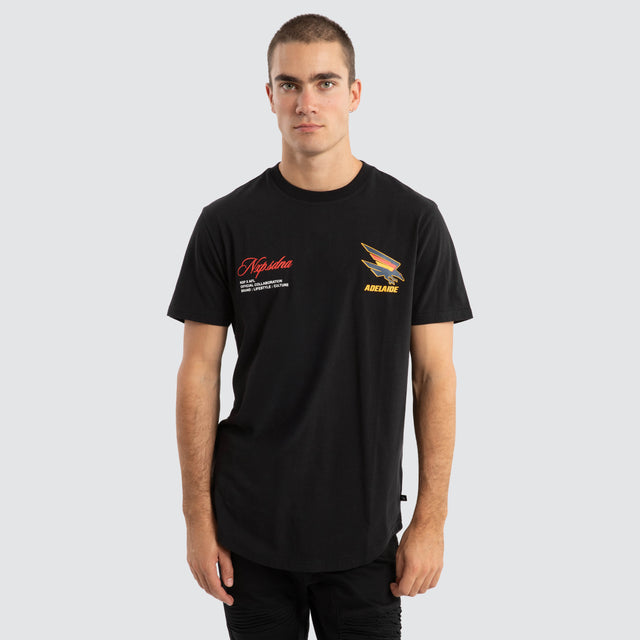 Adelaide Crows AFL Prime Tee Jet Black