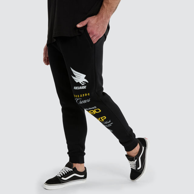 Adelaide Crows AFL Elite Trackpant Jet Black