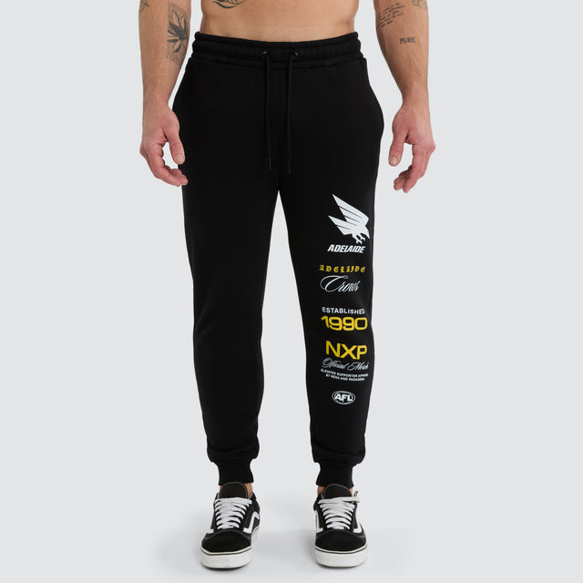Adelaide Crows AFL Elite Trackpant Jet Black