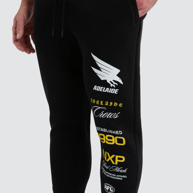 Adelaide Crows AFL Elite Trackpant Jet Black