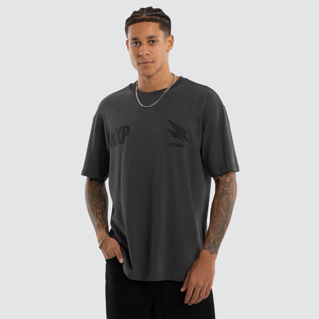 Adelaide Crows AFL Champions Box Fit Tee Asphalt
