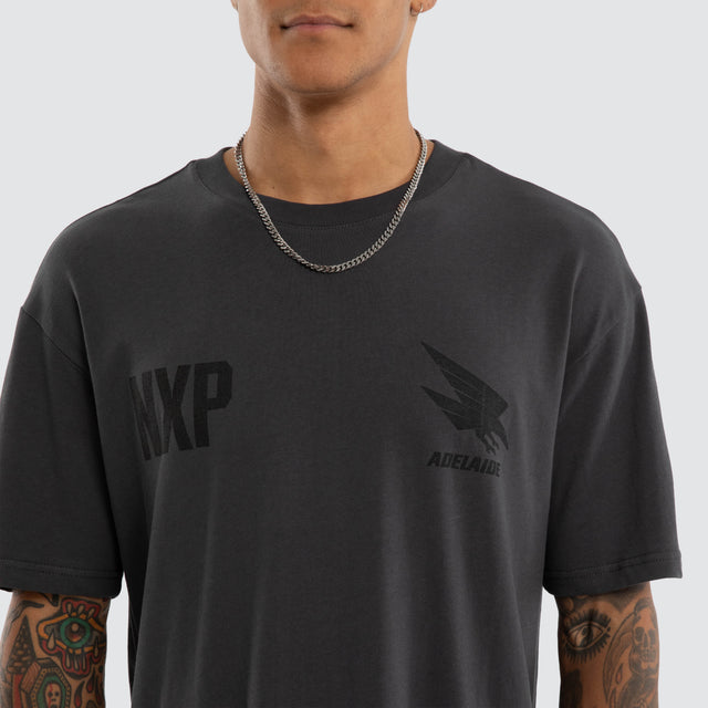 Adelaide Crows AFL Champions Box Fit Tee Asphalt