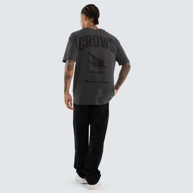 Adelaide Crows AFL Champions Box Fit Tee Asphalt