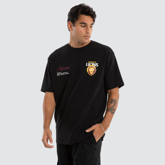 Brisbane Lions AFL Lions AFL Season Tee Jet Black