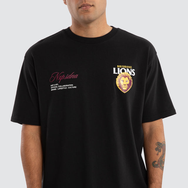 Brisbane Lions AFL Lions AFL Season Tee Jet Black