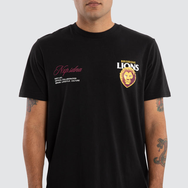 Brisbane Lions AFL Lions AFL Prime Tee Jet Black