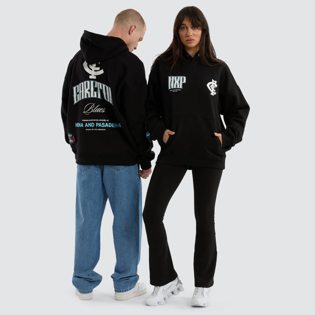 Carlton Blues AFL Fighter Hoodie Jet Black