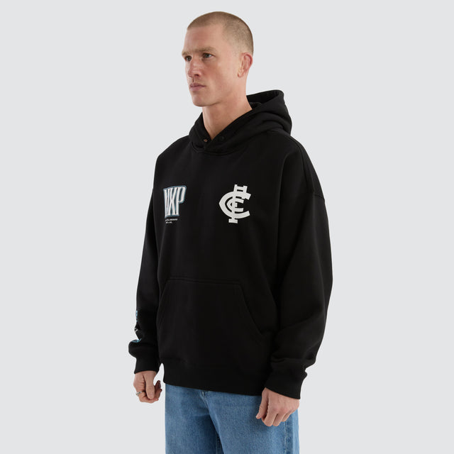 Carlton Blues AFL Fighter Hoodie Jet Black