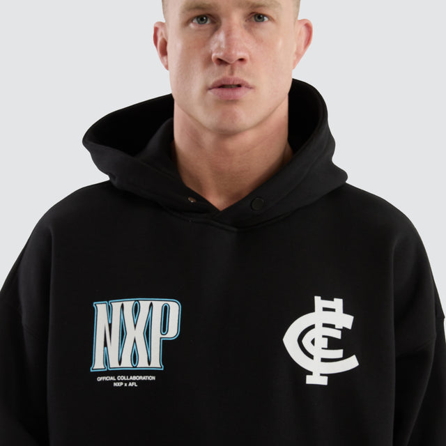 Carlton Blues AFL Fighter Hoodie Jet Black