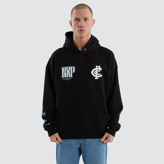 Carlton Blues AFL Fighter Hoodie Jet Black