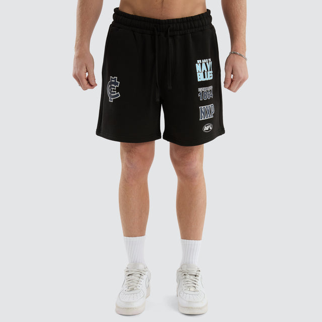 Carlton Blues AFL Prime Trackshorts Jet Black