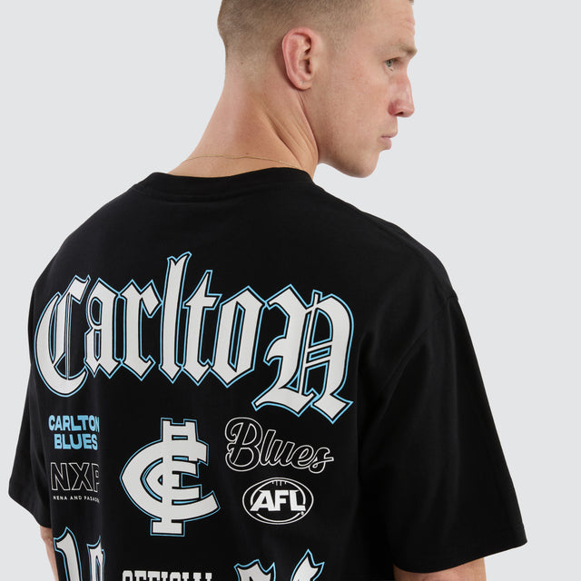 Carlton Blues AFL Fallback Tee Jet Black