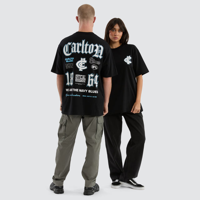 Carlton Blues AFL Fallback Tee Jet Black