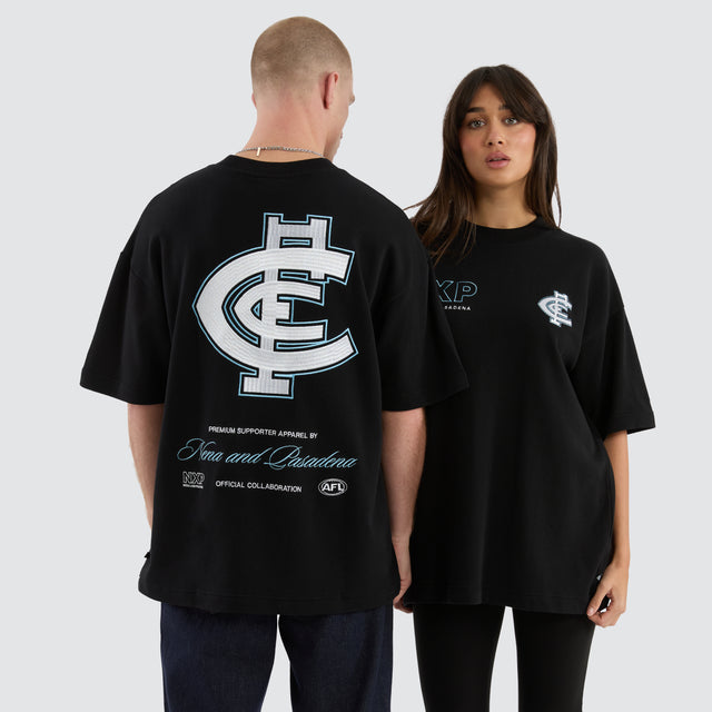 Carlton Blues AFL Legacy Loopback Tee Jet Black