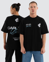 Carlton Blues AFL Advance Raptor Tee Jet Black