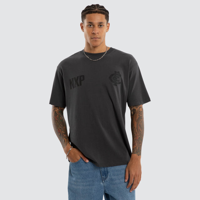 Carlton Blues AFL Champions Box Fit Tee Asphalt