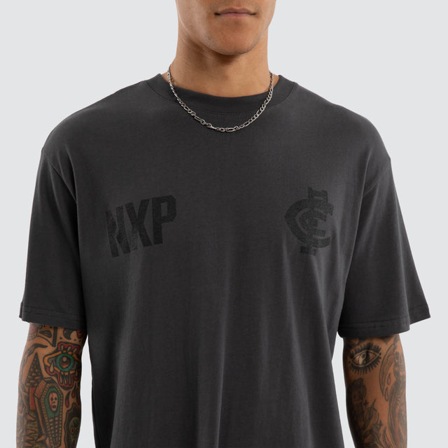 Carlton Blues AFL Champions Box Fit Tee Asphalt