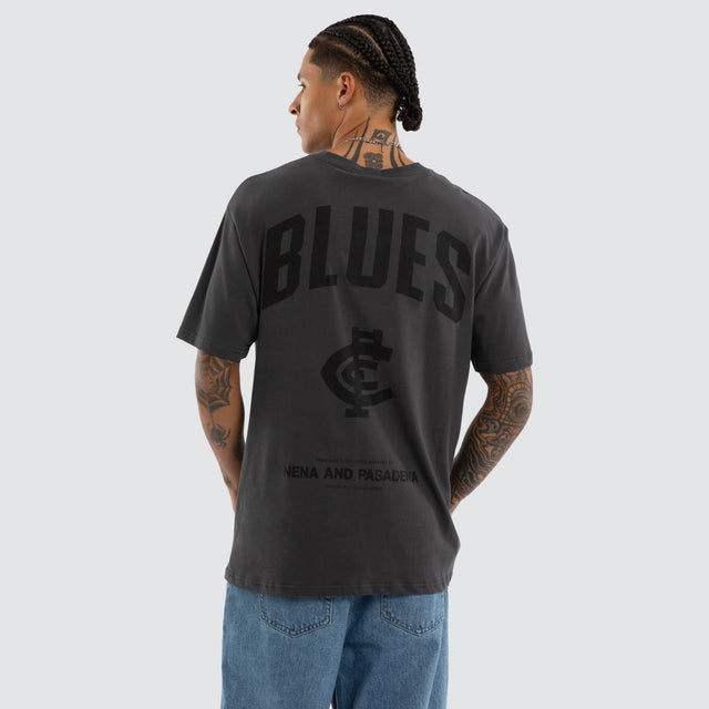 Carlton Blues AFL Champions Box Fit Tee Asphalt
