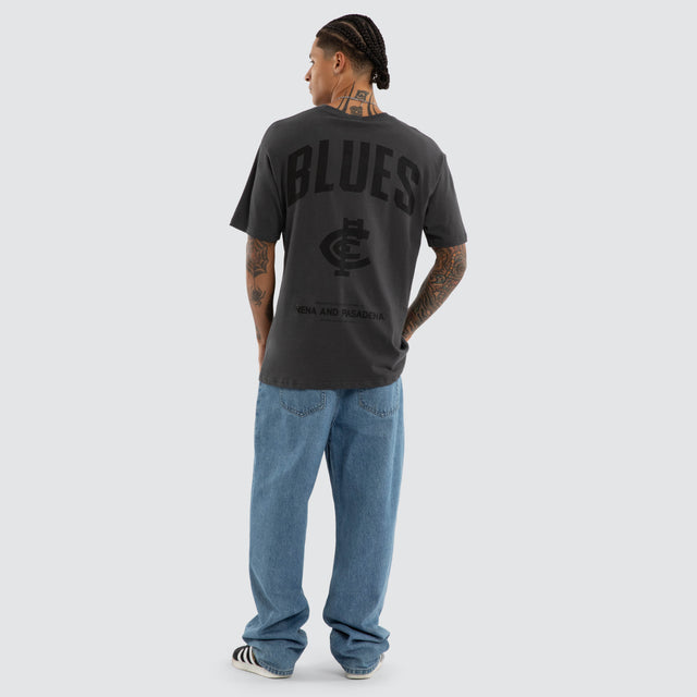 Carlton Blues AFL Champions Box Fit Tee Asphalt
