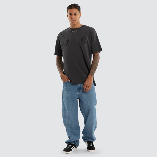 Carlton Blues AFL Champions Box Fit Tee Asphalt