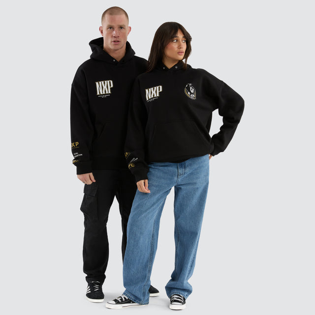 Collingwood Magpies AFL Figther Hoodie Jet Black