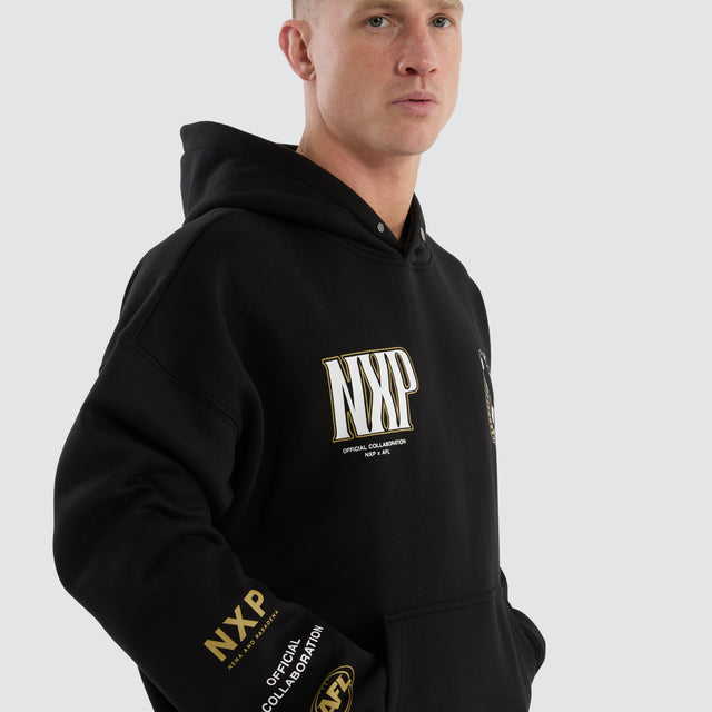 Collingwood Magpies AFL Fighter Hoodie Jet Black
