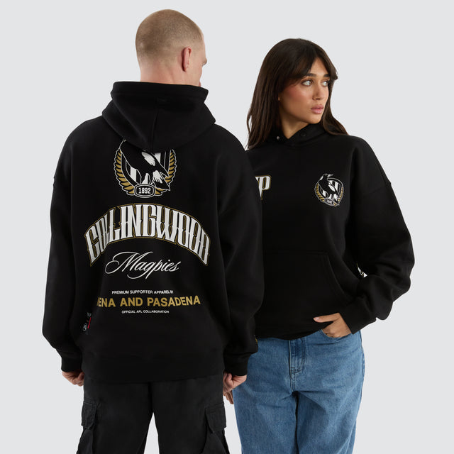 Collingwood Magpies AFL Figther Hoodie Jet Black