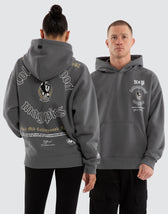 Collingwood Magpies AFL Tag Box Fit Hoodie Charcoal