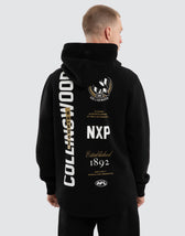 Collingwood Magpies AFL Trophy Dual Curved Hoodie Jet Black
