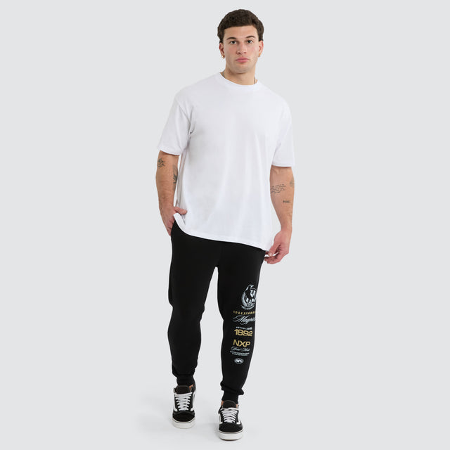 Collingwood Magpies AFL Elite Trackpant Jet Black