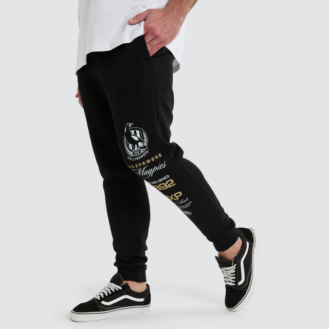 Collingwood Magpies AFL Elite Trackpant Jet Black