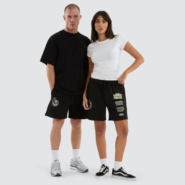Collingwood Magpies AFL Prime Trackshorts Jet Black