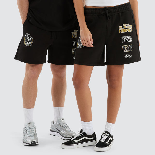 Collingwood Magpies AFL Prime Trackshorts Jet Black