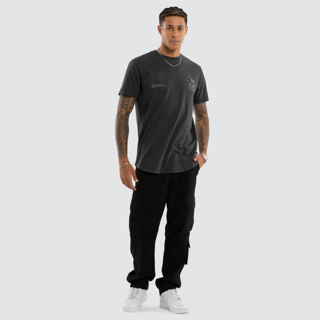 Collingwood Magpies AFL Active Vintage Tee Pigment Asphalt