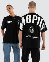 Collingwood Magpies AFL Archive Raptor Tee Jet Black