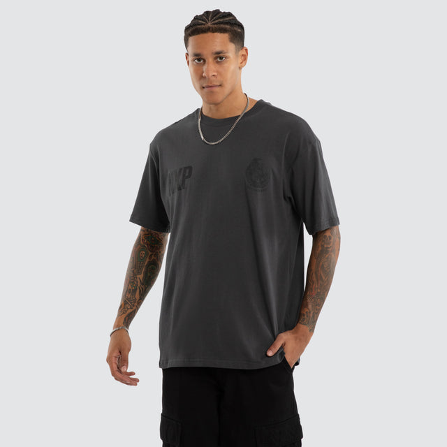 Collingwood Magpies AFL Champions Box Fit Tee Asphalt