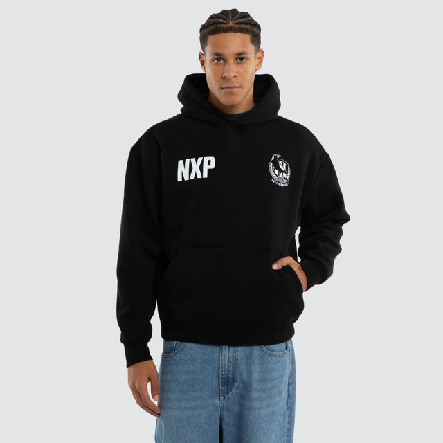 Collingwood Magpies AFL Champions Box Hoodie Jet Black