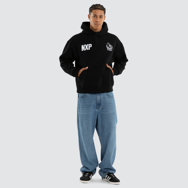 Collingwood Magpies AFL Champions Box Hoodie Jet Black