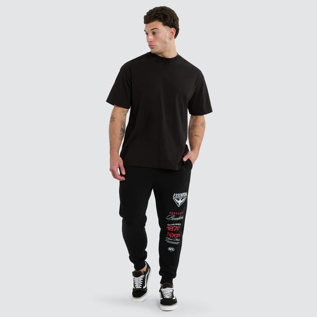 Essendon Bombers AFL Elite Trackpant Jet Black