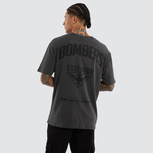 Essendon Bombers AFL Champions Box Fit Tee Asphalt