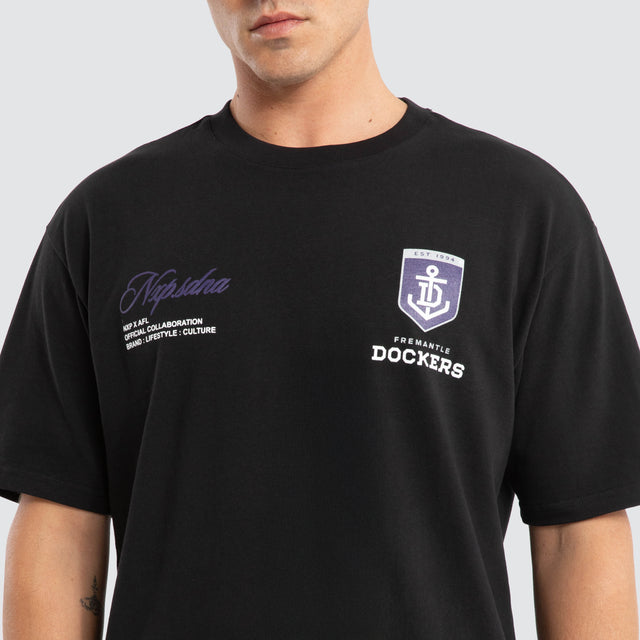 Fremantle Dockers AFL Season Tee Jet Black