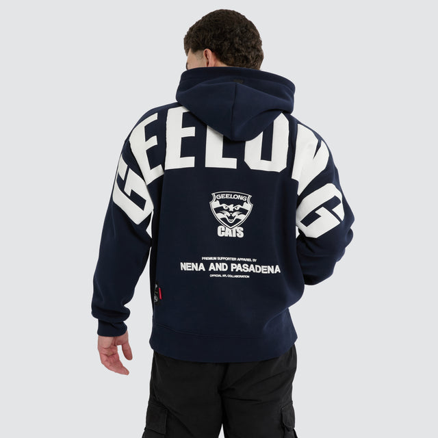 Geelong Cats AFL Top Tier Hoodie Navy