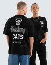 Geelong Cats AFL Sticker Raptor Tee Jet Black